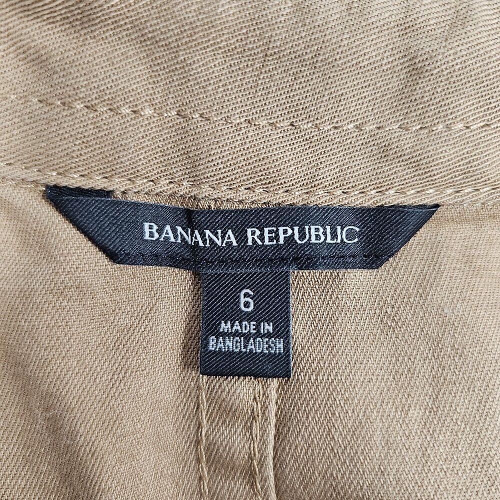 Banana Republic Tan Safari Utility Romper Belted Sleeveless Size 6 - Picture 4 of 9